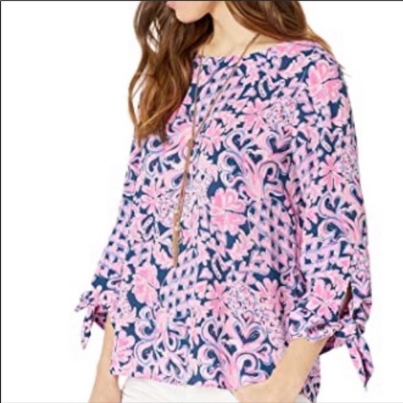 Lilly Pulitzer Langston in Indigo Love You Bunches - Picture 2 of 11